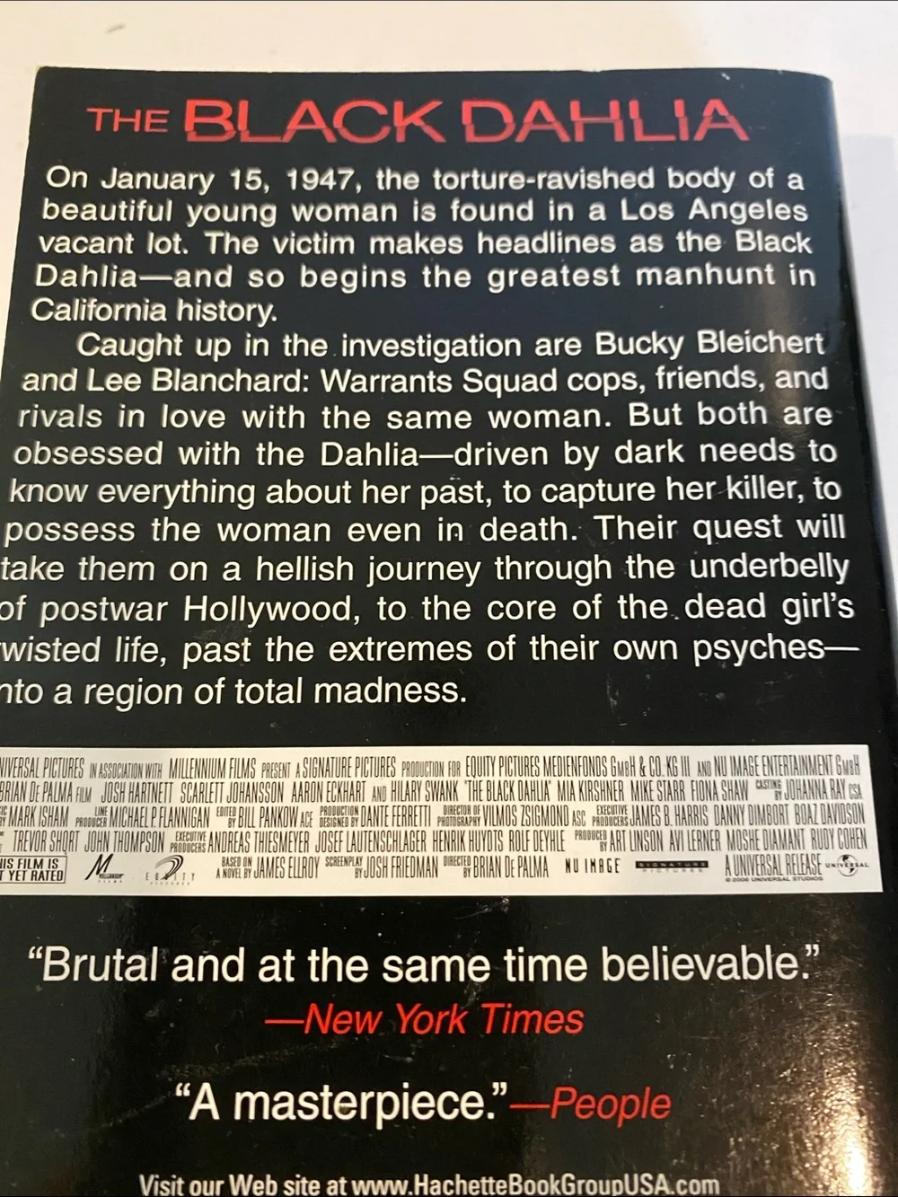 “The Black Dahlia,”